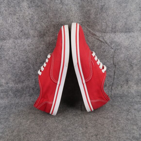 Vans Shoes Womens 5.5 Sneakers Authentic Lo Pro Skate Casual Red Canvas Lace Up - Picture 8 of 12